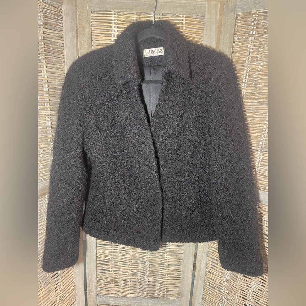 Black Alpaca Jacket - size M
